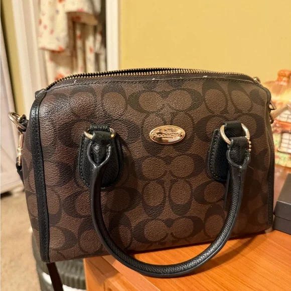 Coach Bennett Brown and Black Satchel Bag - Picture 8 of 9